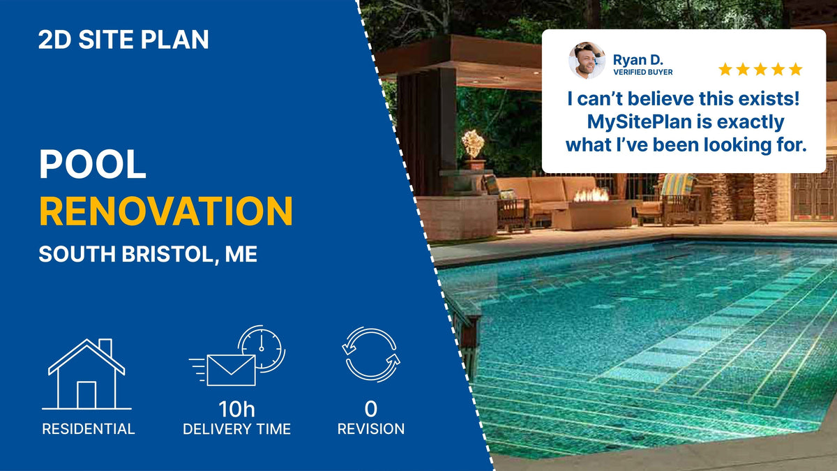 Pool Renovation Permit Site Plan in Maine | My Site Plan