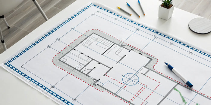 A site plan drawn for a fence permit showing property lines, structures, and the proposed fence.