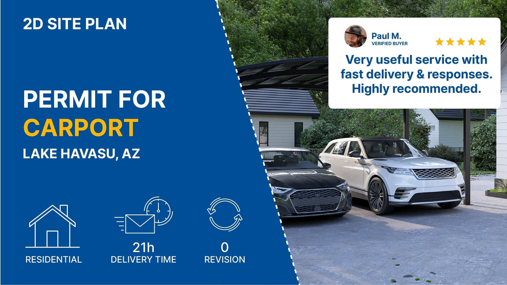 Medium Site Plan For a Carport Permit Arizona