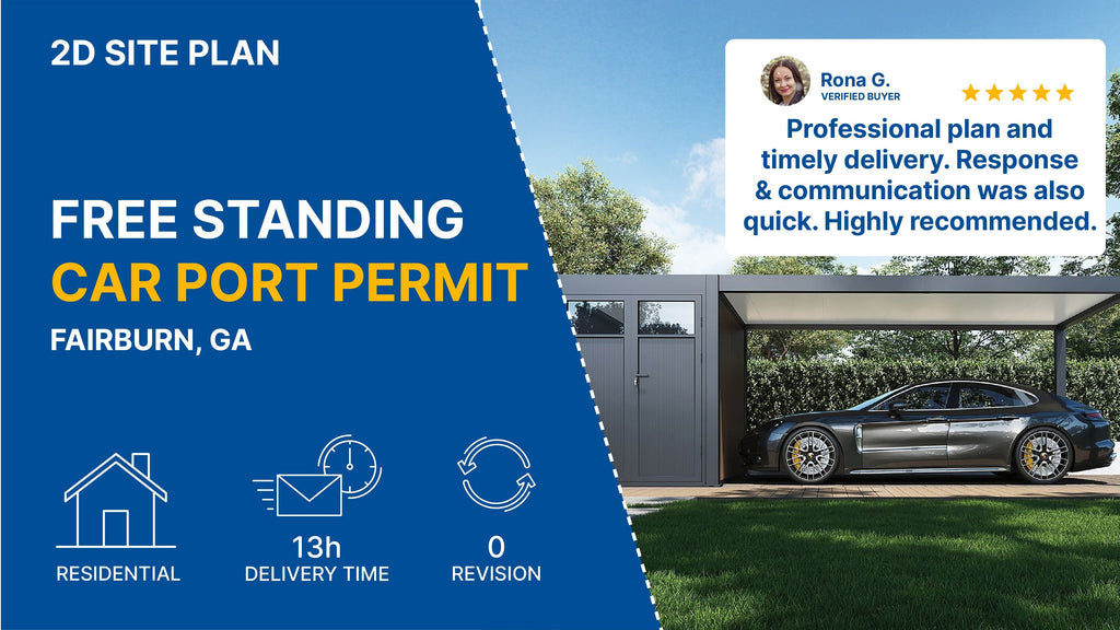 Detailed Site Plan GA Free Standing Carport