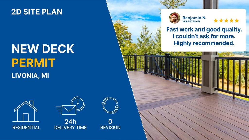 Medium Site Plan MI Deck Permit