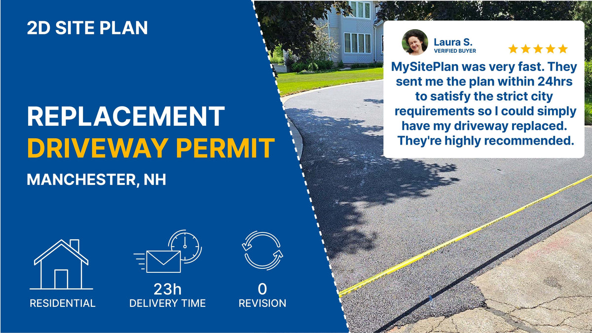 Site Plan for Driveway Replacement Permit — Permit-Ready in 24 Hours ...
