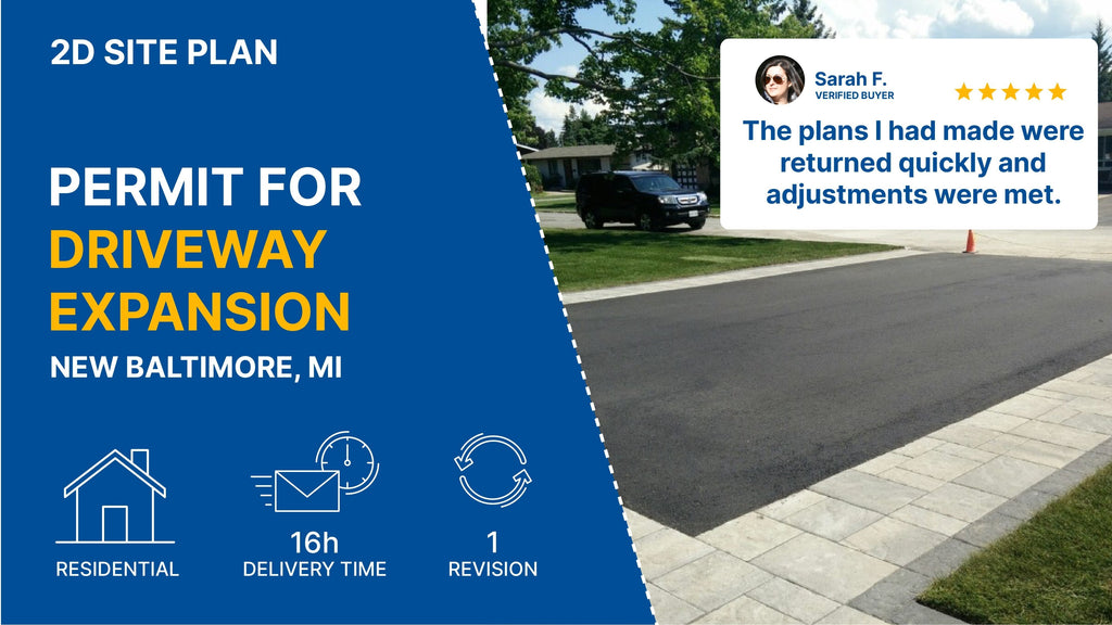 Medium Site Plan MI Driveway Expansion Permit