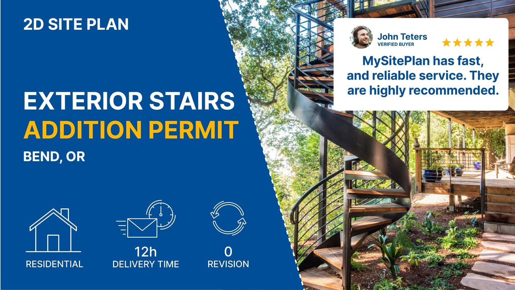 Medium Site Plans For An Exterior Stairs Addition in Oregon