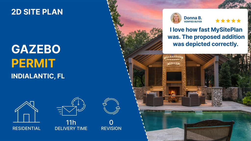 Detailed Site Plan For A Gazebo Permit in Florida