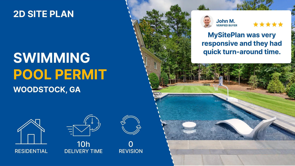 Detailed Site Plan For A Swimming Pool Permit in Georgia