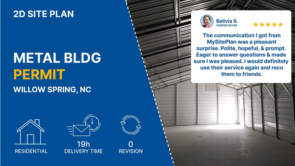 Medium Site Plan NC Metal Building Permit