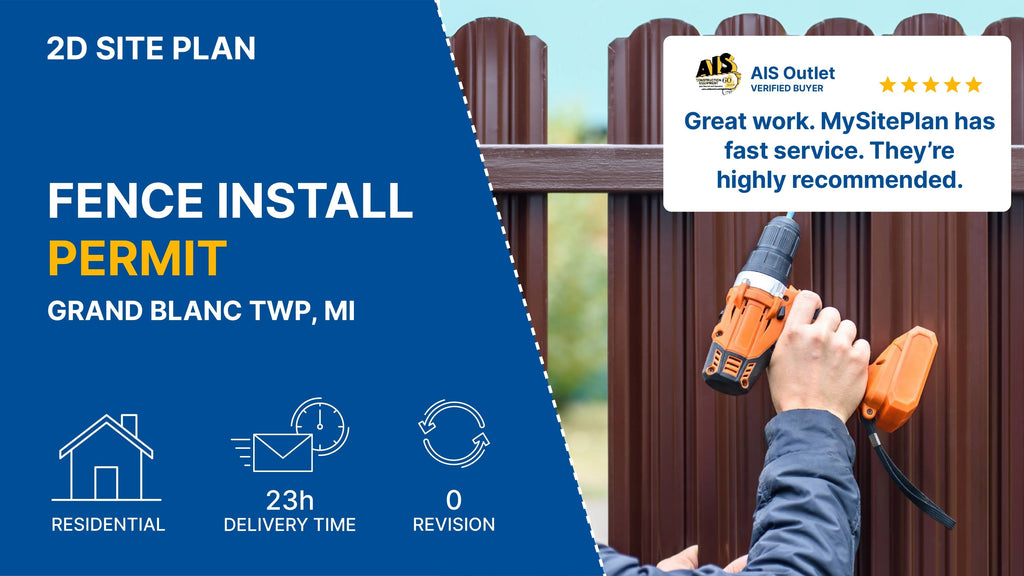 Medium Site Plan MI Fence Installation Permit
