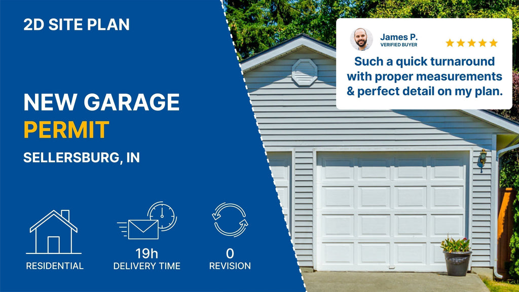 Medium Site Plan For A New Garage Permit Indiana