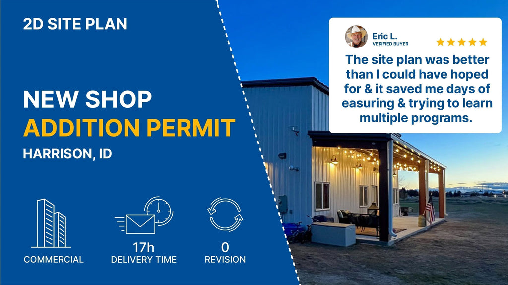 Medium Site Plan New Shop Addition in Idaho