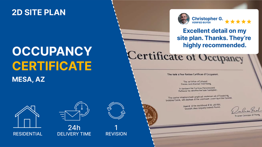 Detailed Site Plan AZ Occupancy Certificate