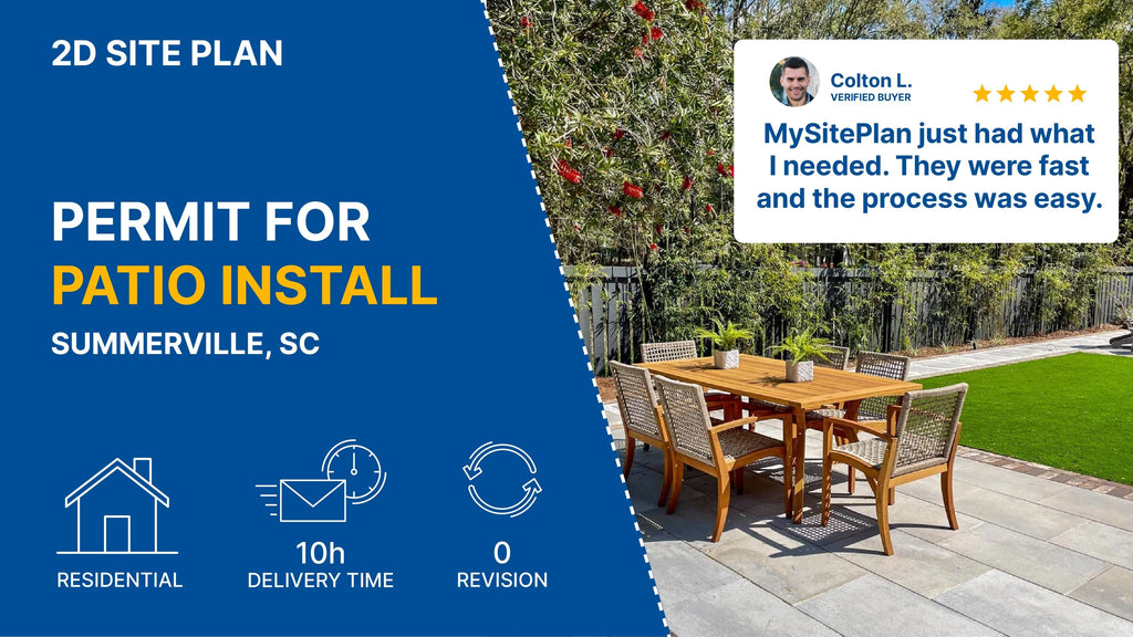 Medium Site Plan SC Patio Install Permit