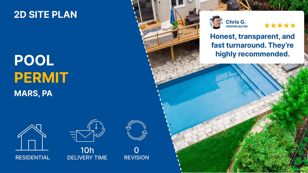 Detailed Site Plan PA Pool Installation 