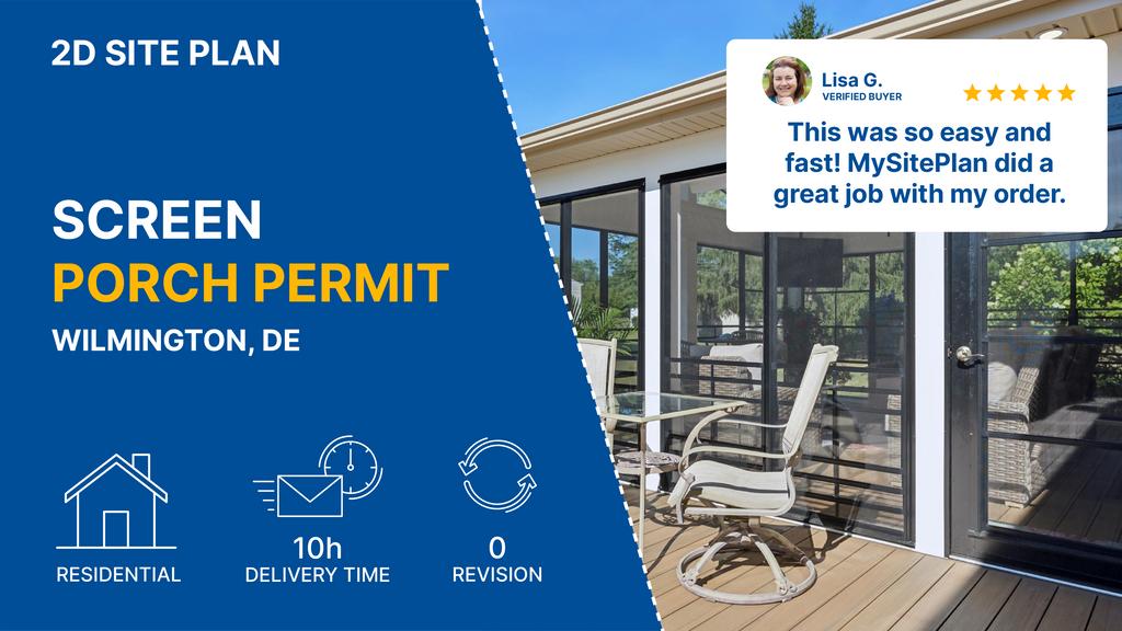 Medium Site Plan DE Screen Porch
