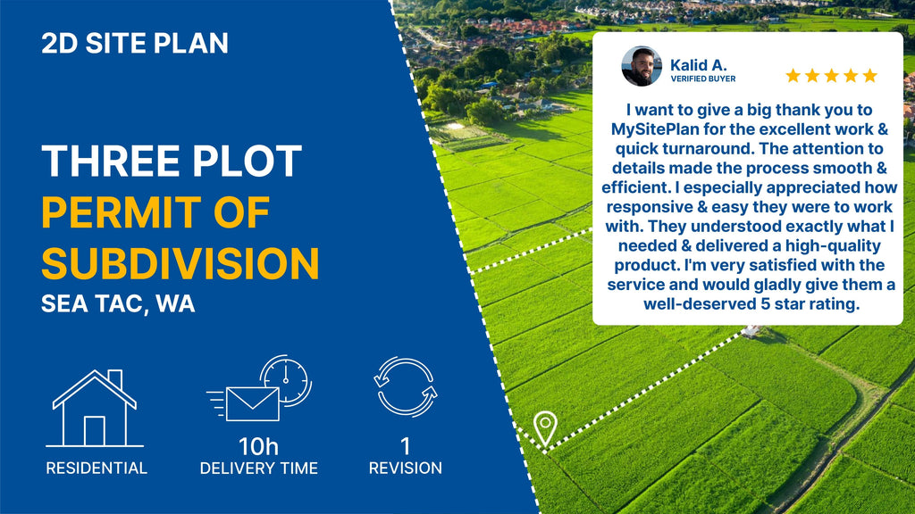 Detailed Site Plan WA Subdivision Permit for Three Plots 
