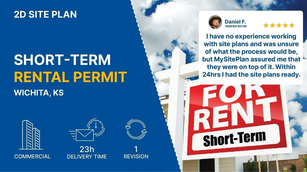 Medium Site Plan For Short Term Rental Permit in Kansas