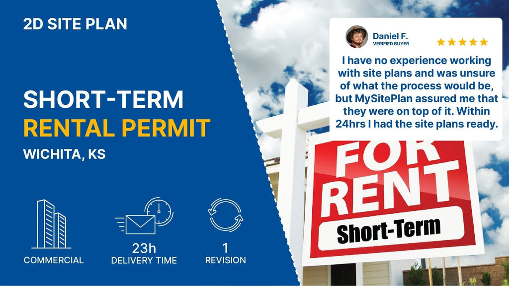 Medium Site Plan For Short Term Rental Permit in Kansas