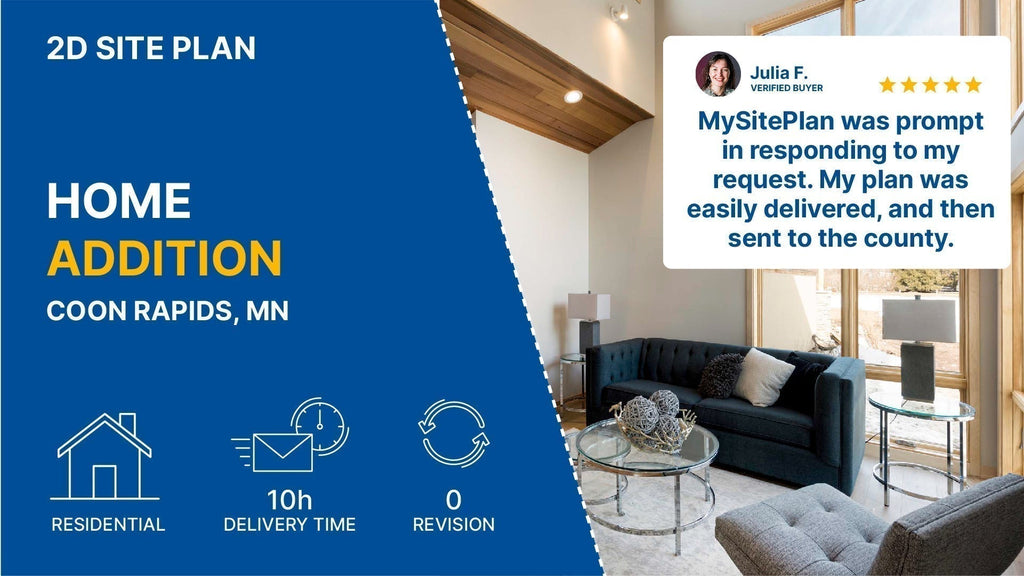 Detailed Site Plan for MN Home Addition Permit – Case Study