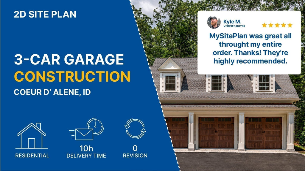 Medium Site Plan For A Garage Permit in Utah