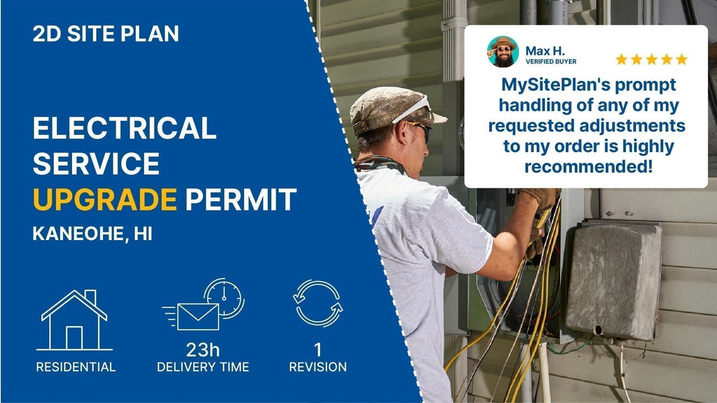 Site Plan For Electrical Service Upgrade permit in Hawaii