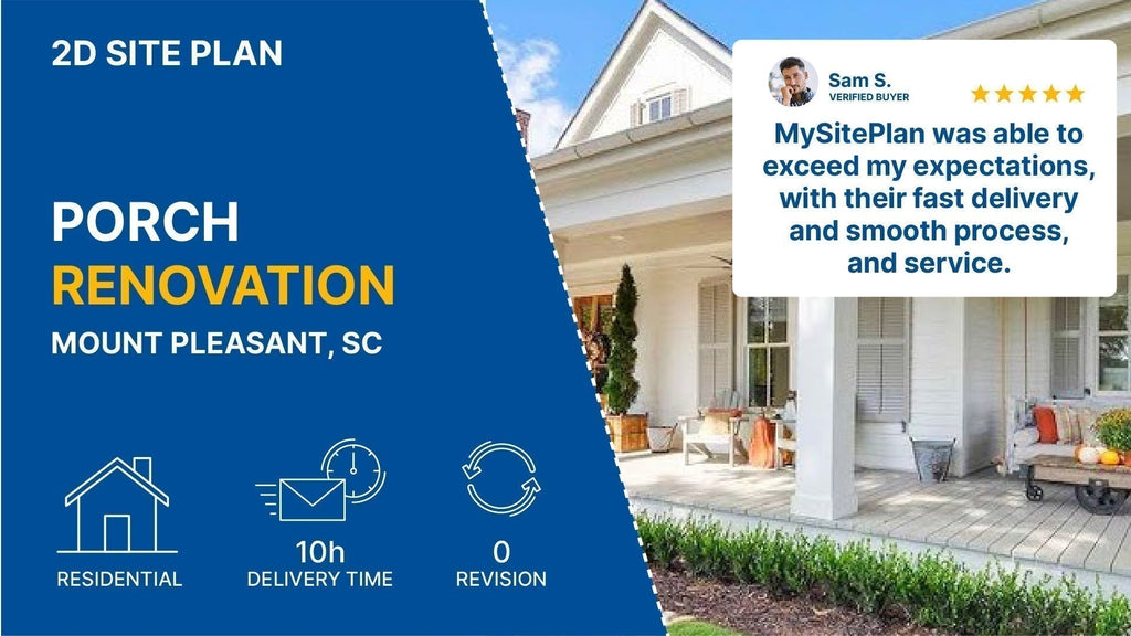 Porch Renovation Site Plan in SC