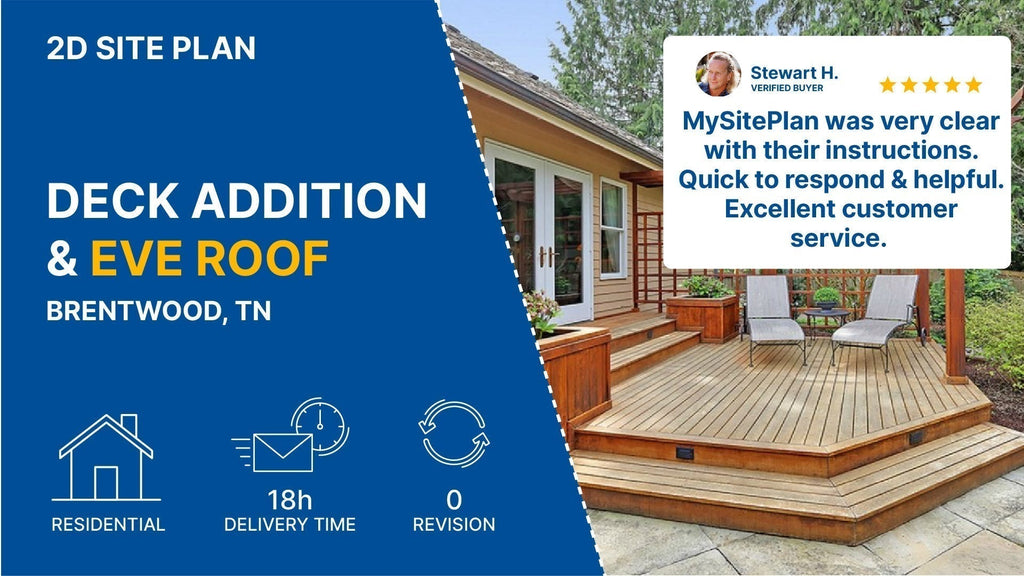 Medium Site Plan for Deck Permit in Tennessee 