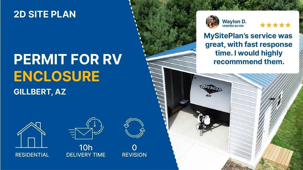 Medium Site Plan – AZ RV Enclosure Permit Case Study