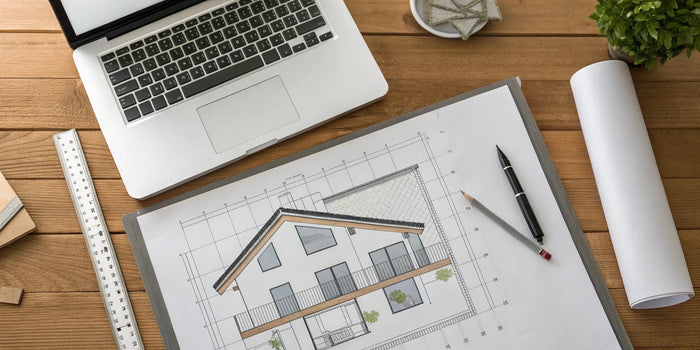 A site plan drawing showing the requirements for a deck permit.
