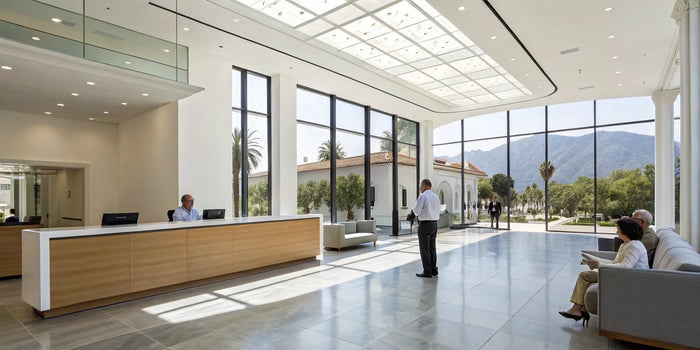 The Pasadena Permit Center lobby where residents and contractors apply for building permits.