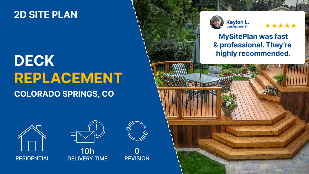 Deck Replacement Site Plans for Permit Approval | Ready in 24 Hours ...