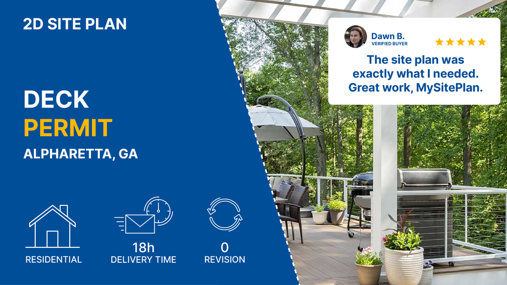 Site Plan for Deck Permit in Georgia | Permit - Ready in 24 Hours – My ...