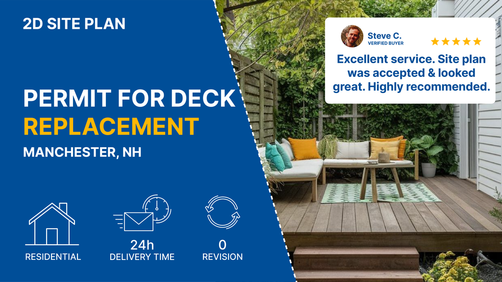 Deck Replacement Permit Site Plans | Drafted in 24 Hours – My Site Plan