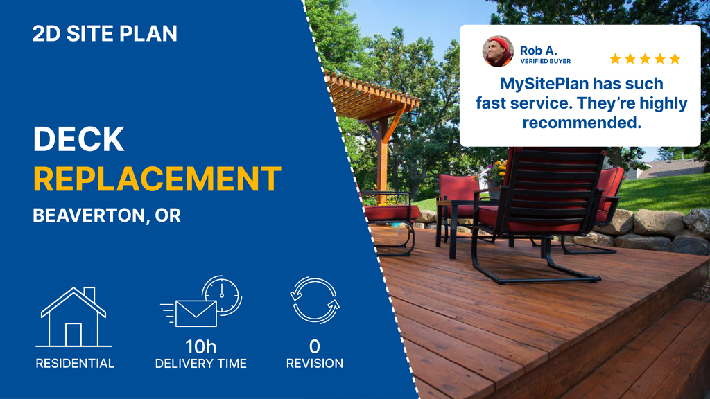 Deck Replacement Site Plan in Oregon | Case Study – My Site Plan