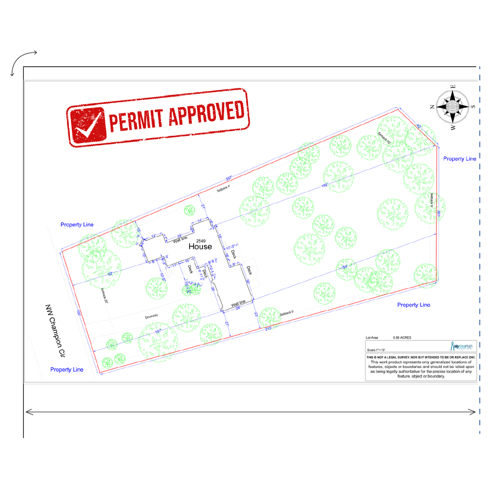 Site Plan for Deck Replacement Permit— Permit-Ready in 24 Hours – My ...