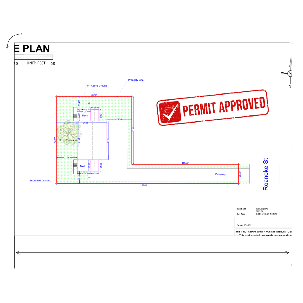 Deck Replacement Site Plans for Permit Approval | Ready in 24 Hours ...