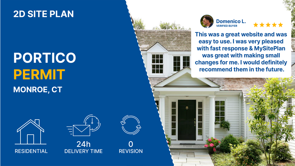 Site Plan for Portico Permit | Permit - Ready in 24 Hours – My Site Plan