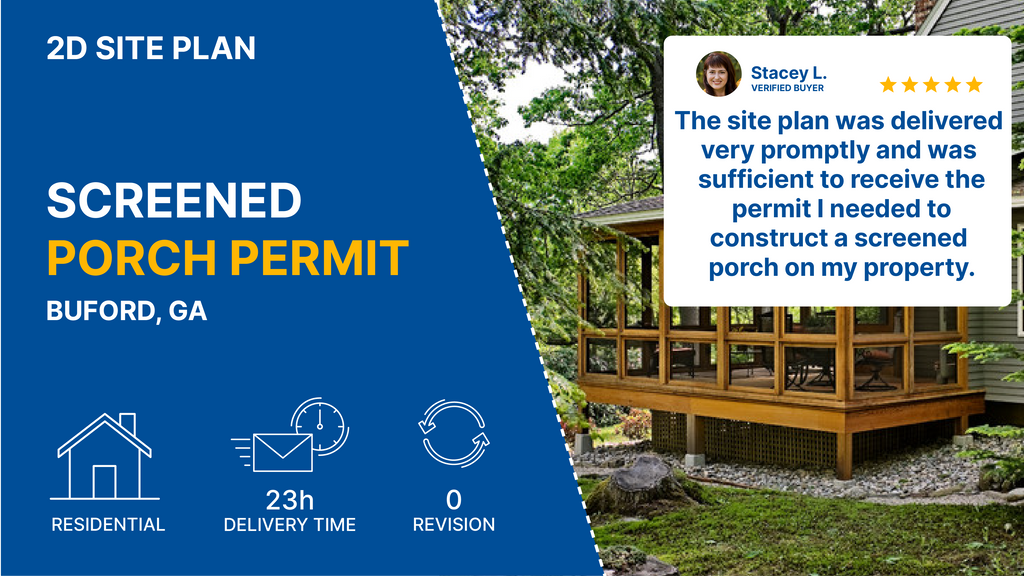 Site Plan for Screened Porch Permit | Permit - Ready in 24 Hours – My ...