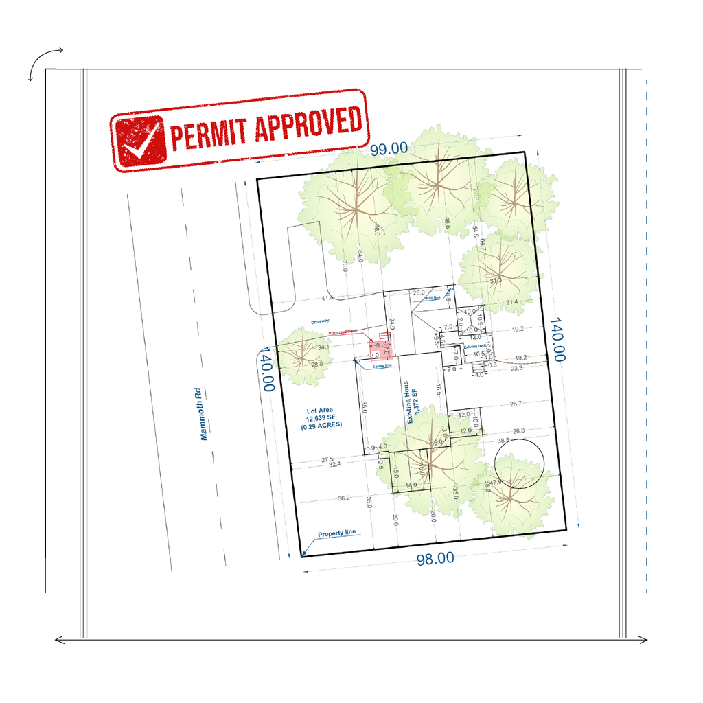 Deck Replacement Permit Site Plans | Drafted in 24 Hours – My Site Plan