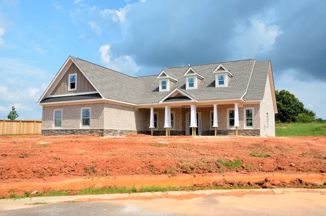 Newly built house without a yard