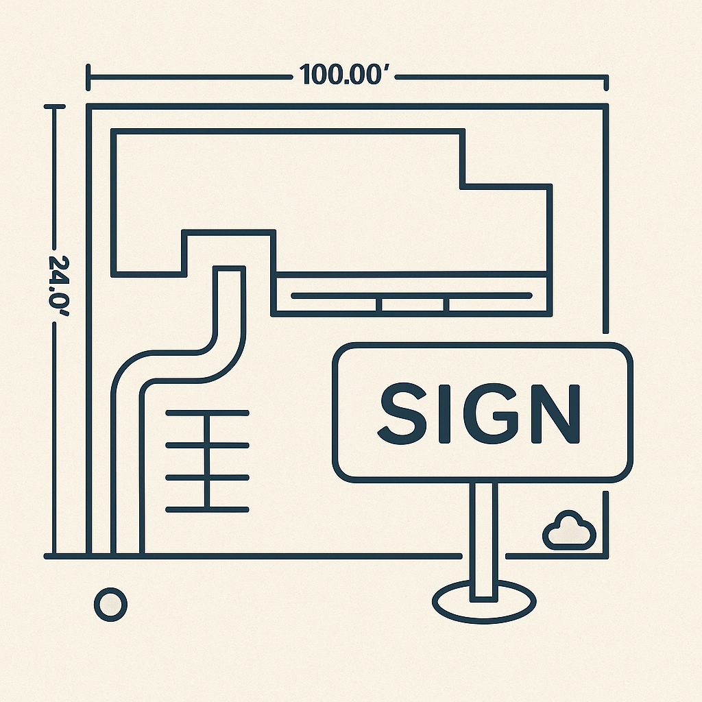 Plan A Sign Detailed site plans for sign permit applications – My Site Plan