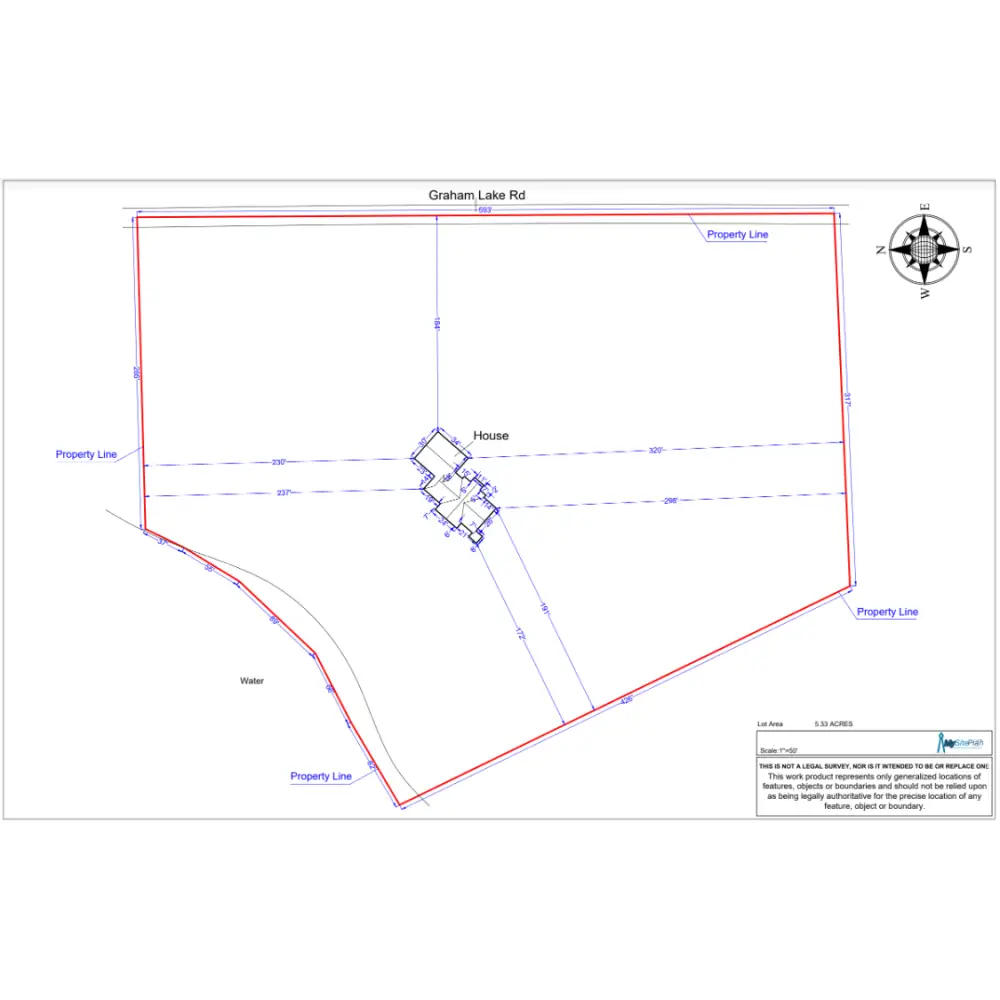 Basic Plot Plan - Basic Site Plan - Digital PDF file