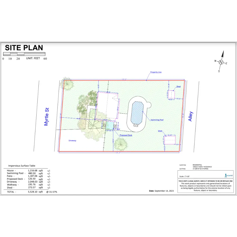 Detailed Site Plan | Residential Properties - Detailed Site Plan - Digital PDF file