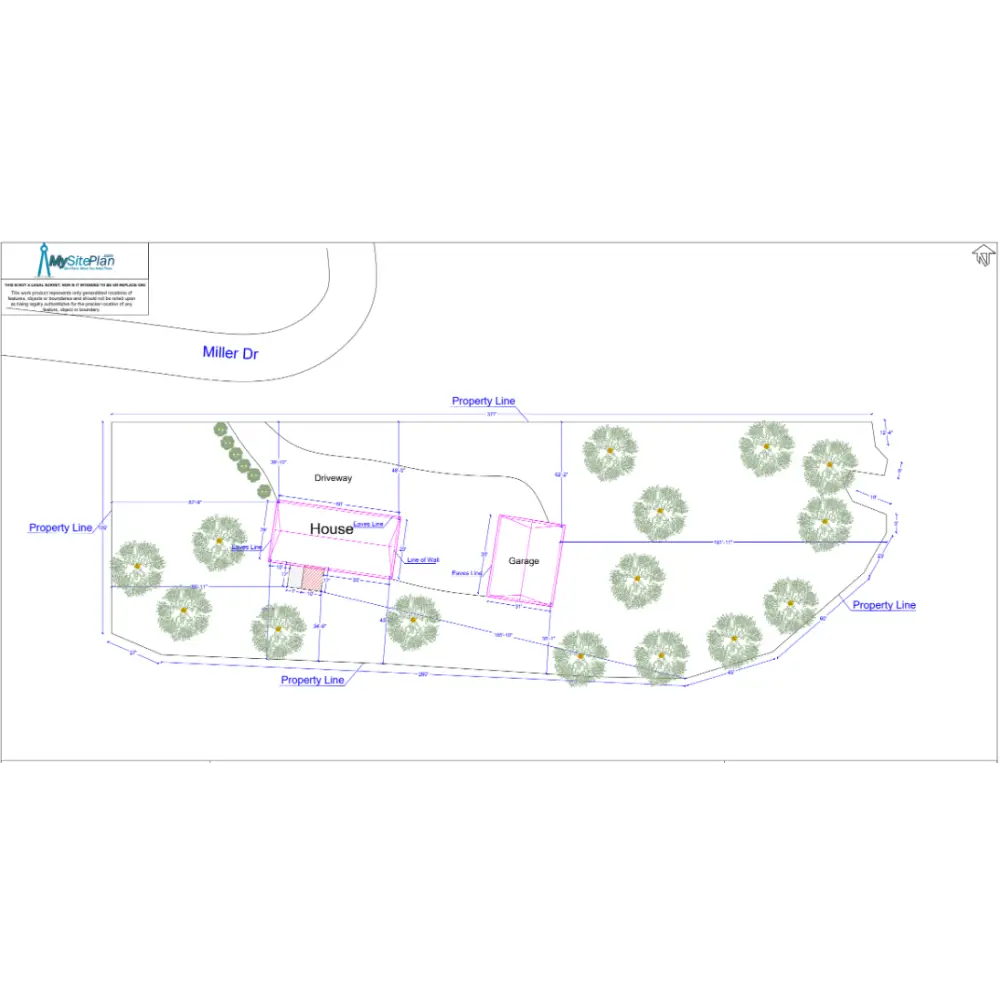 Medium Site Plan | Home Site Plans - Medium Detail Site Plan - Digital PDF file