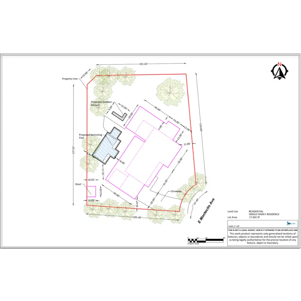 Medium Site Plan | Home Site Plans - Medium Detail Site Plan - Digital PDF file