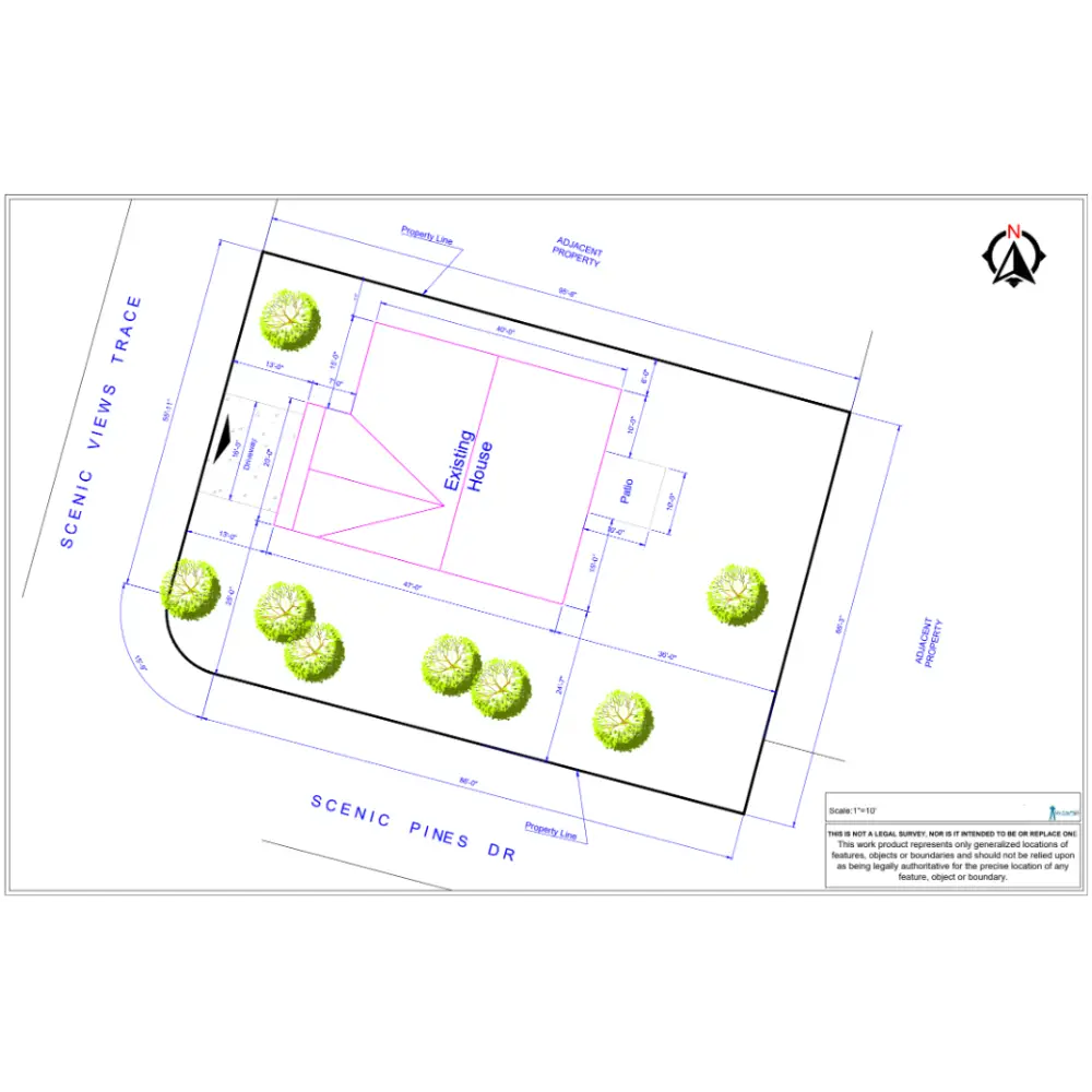 Medium Site Plan | Home Site Plans - Medium Detail Site Plan - Digital PDF file