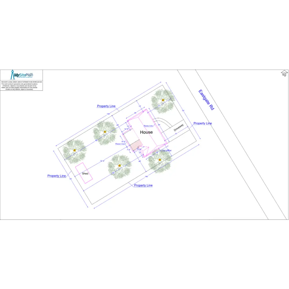 Medium Site Plan | Home Site Plans - Medium Detail Site Plan - Digital PDF file
