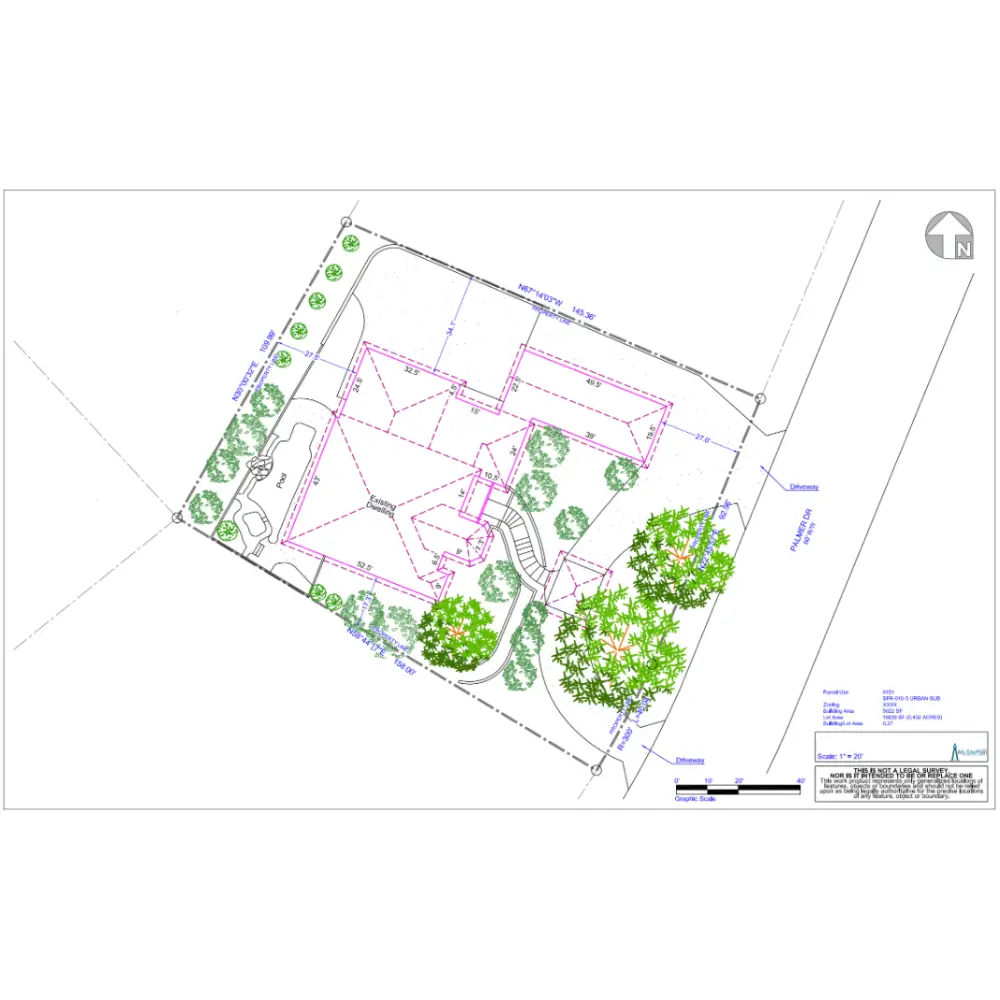 Medium Site Plan | Home Site Plans - Medium Detail Site Plan - Digital PDF file