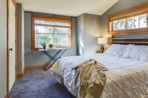 converted master bedroom from two-car garage